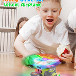 Gofimyee Tiger Style Kids Airplane Toy – Electric Helicopter Toy with Lights & Sounds, 360° Spinning Propeller, Bump-and-Go Action – Light-Up Toy for Toddlers Ages 3-7, Boys & Girls Birthday Gift