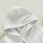 Gueuusu Toddler Baby Zip Up Hoodies Boy Girl Long Sleeve Hooded Sweatshirt Jacket Top with Pocket Kid Casual Outwear Clothes (Gray, 2-3 Years)