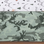 The Peanutshell 3 Piece Baby Crib Bedding Set for Boys - Newborn, Infant & Toddler Nursery Bed Set Decor with Fitted Crib Sheet, Dust Ruffle Comforter - Woodland Camo