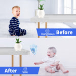 8 Pack Large Clear Corner Protectors for Baby Proofing Furniture - Table Edge Guards and Bumpers
