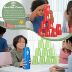 Libima 96 Pcs Sports Stacking Cups Set, Classic Stacking Games Speed Training Game for Boy Girl Teenager Adult Family Party Challenge Competition Travel Gift(Blue, Green, Black, Red)