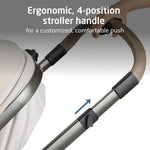 Maxi-COSI Zelia Pro 5-in-1 Travel System with Mico Pro Infant Car Seat, Baby Stroller Combo, Reversible Seat, Large Wheels, Adjustable Handle, Newborn to Toddler, Lightweight, Classic Oat