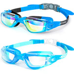 Freela 2 Pack Kids Swim Goggles for 3-14, Toddler Boys Girls Swimming Goggles Anti Fog UV Protection No Leaking