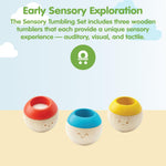 PlanToys® Wooden Tumbling Montessori Toy | Developmental Baby Toy for Fine Motor Skills & Sensory Play | Safe & Eco-Friendly for Babies 6 Months+