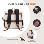 LOVEVOOK Diaper Bag Backpack, Baby Bag with Changing pad, Waterproof Diaper Backpack for Mom Dad, cute Mommy Bag for Boy and Girl, Travel Essential Baby Registry Shower, Black-White-Brown