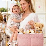 Tivellary Baby Diaper Caddy Organizer – Spacious Storage Basket for Newborn Essentials, Nursery & Diaper Station, Registry Essential, Dusty Rose