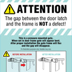 Regalo Safety 29-38.5" Baby Gate for Doorways & Bottom of Stairs, Pressure Mounted Baby Gate with Door for Babies, Toddlers & Pets, Tested & Safe for 30 Years, American Designed, American Owned, Black