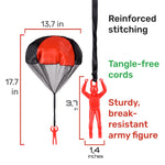 nutty toys Parachute Toys for Kids - Tangle Free Outdoor Flying Parachute Men, Top Indoor & Outside for 3 4 5 6 7 8 9 10 11 12 Year Old, Best Easter Basket Stuffers Idea 2026, Unique Boy & Girl Gifts