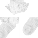 Boonbery Baby Girl Socks Lace Ruffle Socks 2/3/6 Pairs Eyelet Ankle Dress Sock for Newborn Infant Toddler 0-1/1-3/3-5 Years