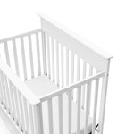 Storkcraft Petal 4-in-1 Convertible Mini Crib (White) – GREENGUARD Gold Certified, Converts to Daybed and Twin-Size Bed, Bonus 2.75-inch Mini Crib Mattress Included, Ideal for Small Spaces