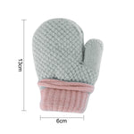 PENINSULA LOVE Toddler Winter Thermal Gloves Warm Knit Mittens Baby String Plush Gloves 1-3Year