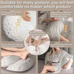 Oskeray Pregnancy Pillow for Sleeping, Maternity Pillow Support for HIPS, Backs, Legs, Maternity Pillow with Detachable and Adjustable Pillow Cover