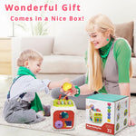Aprilwolf Montessori Toys for Toddlers 1 Years, 7-in-1 Activity Cube, Shape Sorter Toy| Baby Developmental Learning Toys| One Year Old First Birthday Gifts