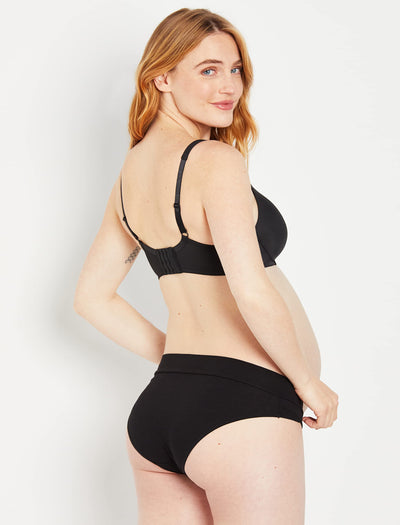 Motherhood Maternity Women's Maternity Lightly Lined Full Coverage Nursing Bra, Black , 38DDD