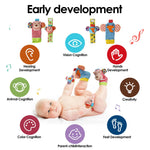 dearlomum Baby Play Mat Baby Gym,Funny Play Piano Tummy Time Baby Activity Mat with 5 Infant Sensory Baby Toys & 4 Wrist Rattle Socks, Boy & Girl Gifts for Newborn Baby 0 to 3 6 9 12 Months(Blue)