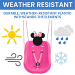 Disney Minnie Mouse 2-in-1 Outdoor Swing by Delta Children – for Babies and Toddlers – Full Bucket Seat