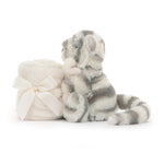 Jellycat Bashful Snow Tiger Soother Stuffed Animal, 13.5 inches- Security Blanket & Lovey for Babies - Baby Gift