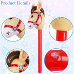 TOSAMZOO 2 Inflatable Stick Horse Balloon Funny Horse Toy for Kids - Birthday Gift Cowboy Party Supplies (37 Inch Brown)