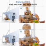 OKAIDI Baby Monitor with Camera and Audio, 3.2" IPS Screen Video Baby Monitor, 1000ft Transmission Range Baby Monitor Camera, Baby Monitor No WiFi, Infrared Night Vision, VOX Mode, Powerful Battery