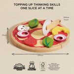 Le Toy Van - Childrens Wood Pretend Play Food | Wooden Honeybake Pizza Pretend Food Toy Playset | Toy Kitchen Accessories Play Food Role Play Toy (TV279)