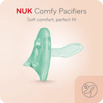 NUK Comfy Orthodontic Pacifiers, 0-6 Months, 3 count (Pack of 1)