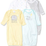 Gerber Unisex Baby Boy and Girls 4-Pack Sleeper Gown Animals Green Preemie
