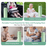 Portable Breast Milk Cooler Bottle - 22oz Capacity Breastmilk Chiller for Travel Mom, 360° Cooling Keeps Milk Fresh for 24 Hours, Breastfeeding Essentials with 2pcs Bottle for Breastmilk Storage