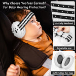 Yoofoss Baby Ear Muffs Noise Protection for Infant and Babies Up to 36 Months - Noise Cancelling Headphones for Ear Protection, Sleep, Travel - CE & ANSI Certified