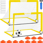 Kids Soccer Goals for Backyard Set - 2 of 4' x 3' Portable Soccer Goal Training Equipment, Pop Up Toddler Soccer Net with Soccer Ball, Soccer Set for Kids and Youth Outdoor Games, Sports, Play