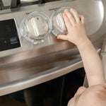 Regalo Safety Stove Knob Covers for Baby Proofing, Child Proof Oven Knob Guards, Easy Install, Clear (5 Pack)
