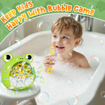Getatoy Frog Bubble Machine Toys for Kids 3-8 Years Old: Bubble Blower Maker with 2 Solutions, Outdoor Party Toy, Birthday Gift for 3 4 5 6 7 8 Year Old Girls Boys