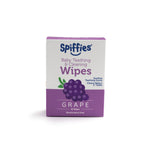 Spiffies Baby Oral Care Tooth Wipes - Gum & Teeth Wipe Tissues for Teething Relief & Cleaning Infant & Toddler Teeth - Baby Tooth Wipes w/Xylitol for Ages 0-12 Months & Up (Grape, 20 Count, 3 Pack)