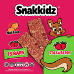 Snakkidz Organic Strawberry Chewy Granola Bar, 15 Count, Nut and Allergen Free, Low Sugar, Made with Avocado Oil