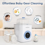 MOMFANN Baby Bottle Washer-19 Min Rapid Wash, Sterilizer and Dryer, All-in-One Cleaner, Bottles, Pump Parts & Baby Essentials for New Parents Gift, Replaces Hand Washing