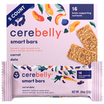 Cerebelly Toddler Snack Bars – Organic Carrot Date Smart Bars (Pack of 5), Healthy & Organic Whole Grain Bars with Veggies & Fruit, 16 Brain-supporting Nutrients from Superfoods, No Added Sugar