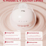 NCVI Wearable Breast Pump, Hands Free Electric Breast Pump with 4 Modes & 9 Levels Suction, Portable Breast Pump Ultra Quiet <42dB, 150min Battery Life, 19/21/24mm Flange, Breastfeeding Pump for Moms