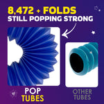 Nutty Toys Pop Tubes - Large 8-Pack Sensory Toys - Creative STEM Learning for Kids & Toddlers - Connect & Pop! Top ADHD Autism Fidget 2026, Best Boy & Girl Valentines Day and Easter Basket Gifts Idea