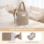 LOVEVOOK Diaper Bag Backpack,Diaper Bag Tote for Mom Dad with Changing Pad,Insulated Pockets, Convertible Baby Travel Essential with Pacifier Case