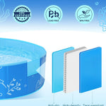 Foldable Kiddie Pool with Canopy: 47in Baby Pool and Beach Tent for Toddlers Infants 6-12 Months and Kids 2-4 Years Old - Portable Water Play with Shade for Outdoor Backyard Beach (Blue-Blue)