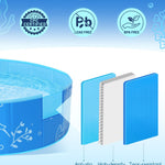 Hikiddy Foldable Kiddie Pool with Canopy: 31.5in/ 47in /63in for Baby Toddler Kids Family - Summer Water Play Pool with Shade - Portable for Outdoor Backyard Beach (Blue-Blue, 47in)
