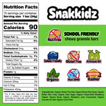 Snakkidz Organic Strawberry Chewy Granola Bar, 15 Count, Nut and Allergen Free, Low Sugar, Made with Avocado Oil