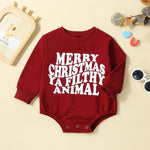 FIOMVA My First Christmas Baby Girl Boy Outfit Newborn Fall Winter Onesie Bubble Romper Oversized Sweatshirt Clothes