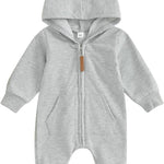 Ledy Champswiin Fall Baby Clothes Newborn Boy Girl Hoodie Romper Long Sleeve Jumpsuit Winter Infant One Piece Outfit