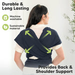 KeaBabies Baby Wrap Carrier - All in 1 Original Baby Carrier Newborn to Toddler Sling, Easy to Wear, Hands Free Bonding, Lightweight, Breathable Infant Wraps (Midnight)