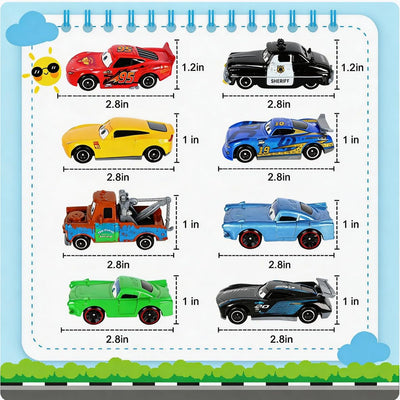 1/55 Scale Diecast Race Cars for Kids - Action Alloy Vehicle Set with Cool Design, Birthday