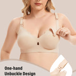 Vinfact 3 Pack Nursing Bras for Breastfeeding Comfort Hollow Breast Feeding Bras Women Seamless Maternity Bras for Pregnancy