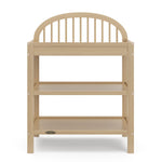 Graco Olivia Changing Table with Water-Resistant Changing Pad (Driftwood) - GREENGUARD Gold Certified, Includes Bonus Water-Resistant Changing Pad with Safety Strap, 2 Open Shelves, Stylish Design