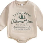 MERSARIPHY Baby Christmas Clothes Baby Boy Girl Sweatshirt Romper Santa Baby Romper Tops Fall Winter Outfits