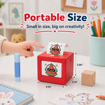 Trunera AI Voice Sticker Printer with 2.4 Inch Display, Standalone Thermal Sticker Maker Machine for Kids Coloring Pages, Inkless Mini Printer for DIY Doodles, Study Notes & Journaling(Red)