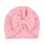 QandSweat 0-24 Months Newborn Girls' Hats Cotton and Linen Cap Infant Big Bow Hat Baby Shower (Group-6 Pack)